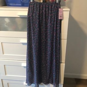 Y2K floral midi maxi skirt